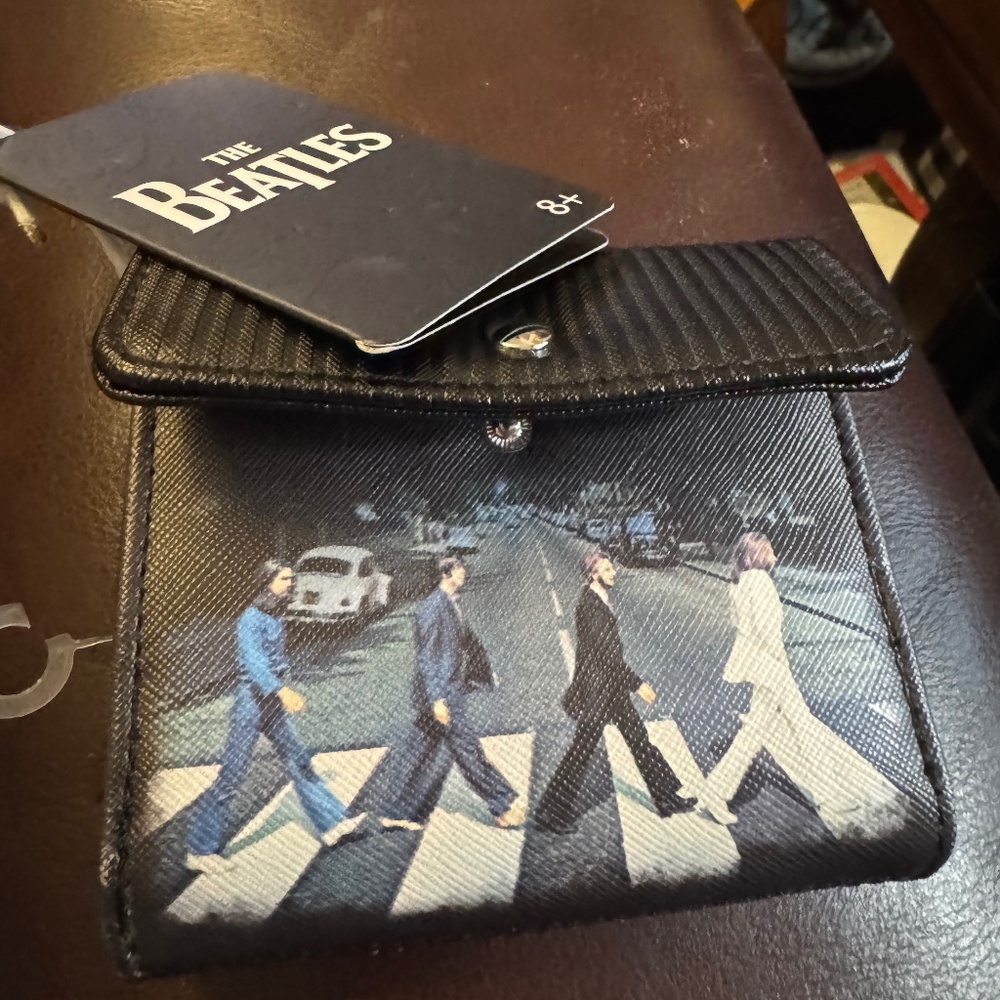 NWT Loungefly The Beatles Black Abbey Road revolver album wallet